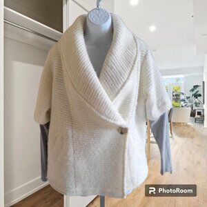 Anthropologie Dolan Left Coast Overland Sweater Jacket Cream Wool Blend-S